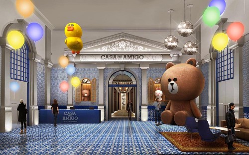 LINE FRIENDS主題酒店大堂設計圖