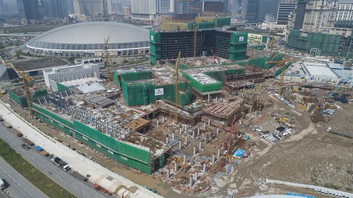 預計2020年開幕迎客的「葡京人」俯瞰是個Y字