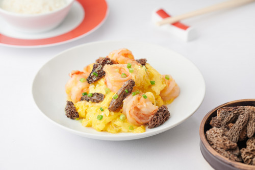 Hyatt TST - The Chinese Restaurant Scrambled eggs with shrimp andmorel mushroom