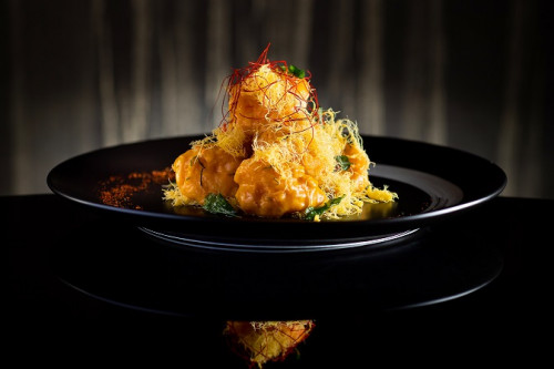 Lotus Palace - Fried prawns with creamy pumpkin sauce南瓜濕奶油炒蝦球