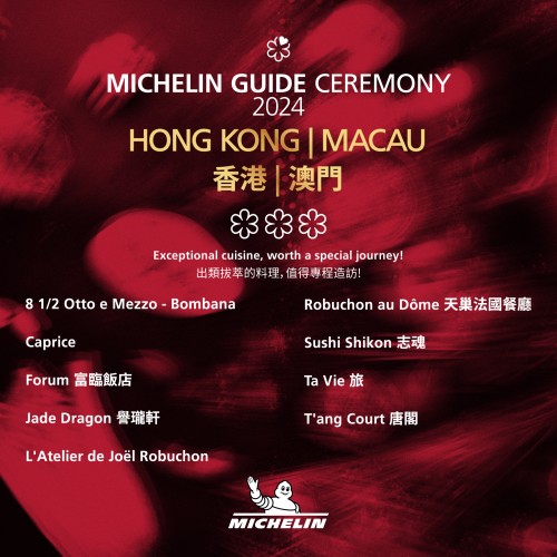 5. The Michelin Guide Hong Kong & Macau 2024 Full Selection_Three MICHELIN Star Restaurants
